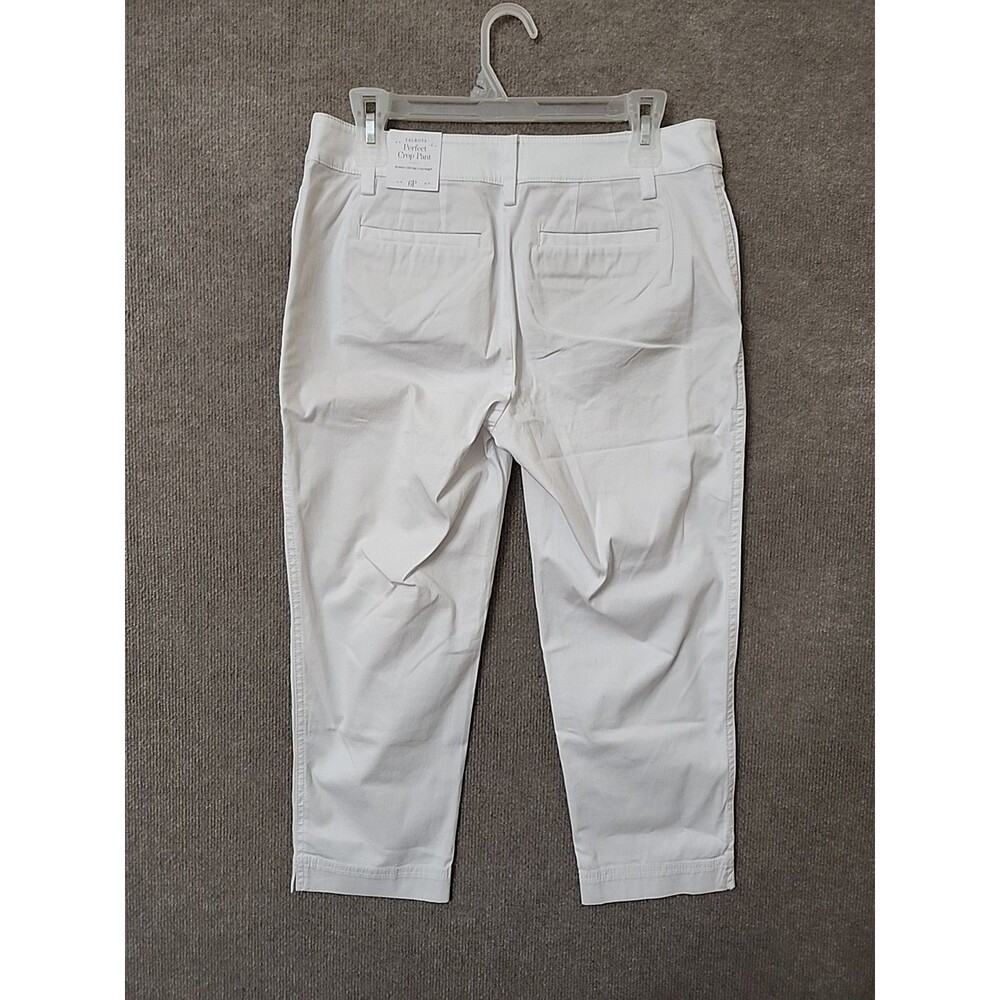 Talbots Perfect Crop Pants Womens 6 Petite White Slim Leg Stretch NEW - Picture 3 of 9